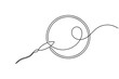 © Md. Sohel - Woman ovum icon continuous one line drawing on white background minimalist female egg cell outline vector illustration