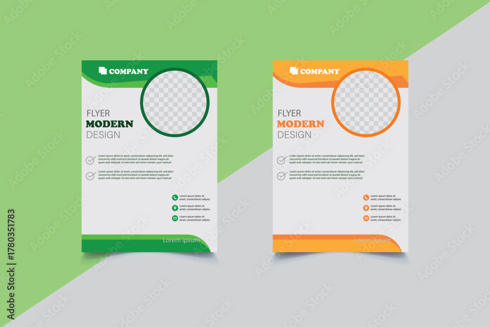Modern Corporate Business Flyer Template Design. Update flyer modern ...