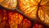 Abstract organic texture with translucent amber tones