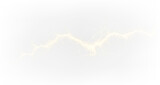 Glowing yellow thunder strike energy effect transparent PNG