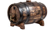 © AN STOCK - wooden barrel beverage dispenser, classic rustic design, isolated on white background