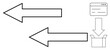 © robu_s - Two arrows point in opposite directions, connecting a browser window and a box to illustrate data exchange. Ideal for communication, teamwork, delivery, networking, data migration, logistics