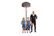 © Ljupco Smokovski - Coach with a girl and boy at basketball training
