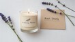 © Syazana - Relaxing candle with lavender and motivational quote for tranquility