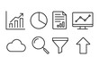 © Cezar_911 - Minimalist business and analytics icons: line style set for data visualization