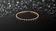 © Borasca - Elegant gold diamond bracelet on black reflective surface with sparkling bokeh background for luxury jewelry concepts