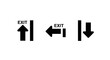© markusmiller - Simple exit arrow icons in minimalist style for directional signage