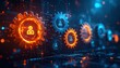© AI.Era - Abstract Illustration of Glowing Gears and User Symbols Working Together in a Digital Network System