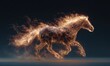 © TheoTheWizard - A horse is running through a field of fire. Fantasy fire element