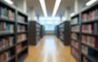 © Daniel - Abstract blurred public library interior space. blurry room with bookshelves by defocused effect. use for background or backdrop in business or education concepts. Generative Ai. High quality