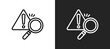 © Zero_wing - Inspection Warning Outline Icon In Black And White Filled Style
