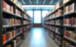 © Lila - Abstract blurred public library interior space. blurry room with bookshelves by defocused effect. use for background or backdrop in business or education concepts. Generative Ai. High quality
