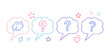 © NAHID  - Set of colorful speech bubbles with question marks