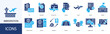 © Uyun rokhman - immigration icon collection set. Containing Visa, Citizenship, Business Trip, checklist, aircraft, Denied, Embassy icon