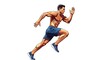 © KASHAF MAQSOOD - Athletic man running illustration for fitness training and healthy lifestyle sports and exercise concept