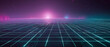 © yunitasari - Retro-futuristic digital landscape with vibrant color gradients and grid structure