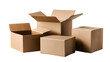 © Jannat00 - A group of cardboard boxes of various sizes on a transparent background isolated on transparent background