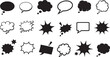 © Mohaiminul - Black and White Speech and Thought Bubble Icons Set Comic Vector Illustration