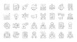 © saidurbd - Seamless doodle cartoon vector pattern set of people icons and business character silhouettes