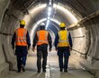 © Ahlan - Group of Tunnel Inspection Workers Walking Together for Work