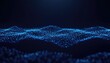 © paosee - Abstract futuristic technology manifests as glowing blue wave backgrounds, embodying AI digital network innovation that processes immense datum and visualizes the profound future.