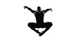 © Vector Stock 4 U - Silhouette of a male dancer in a dynamic pose, expressing strength and agility