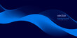 © Lukman - Flowing dark blue curve shape with soft gradient vector abstract background, relaxing and tranquil art, can illustrate health medical or sound of music.