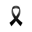 © uazzal - Black awareness ribbon symbol representing mourning, remembrance, melanoma awareness, and support for victims of violence and loss.