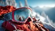 © keks20034 - Ski Goggles Reflecting Snowy Mountains and Winter Landscape