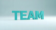 © miyui_283 - チームワークの力：ビジネスにおける協力と連携を示す3D「TEAM」テキスト、クリーンなオフホワイト背景