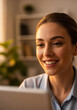 © ArturaStock - Smiling Woman on Video Call at Home