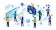 © djazulia - Isometric Illustration of Team Collaborating on Technology and Design Projects