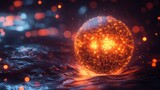 glowing sphere abstract digital art