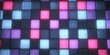 © ryker - Neon tile grid glowing square colorful light abstract background pixel pattern electronic display pink purple blue technology