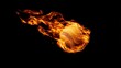 © Zhou - baseball. Baseball with dramatic fiery effect isolated on pure black background with intense flames. event key visuals, club posters, designed for sports event promotions and stadium branding.