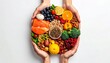 © aisyah karim - Vibrant superfood bowl held with care for balanced nutrition and healthy lifestyle, promoting wellness and dietary choices for a vibrant life