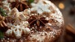© Tatiana - christmas decorated cocoa surface close-up layout