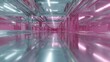 © AI Petr Images - Tranquil futuristic corridor mirrors infinity with neon blush glow, capturing cyberpunk serenity, techno-festival glee, Optical Illusions Day