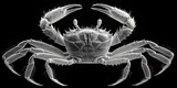  crab isolated on black background