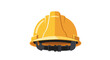 © ARSM D - Yellow hard hat for construction and industrial safety, personal protective equipment for builders, engineers, and workers, essential head protection vector.