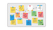 © renny - Bulletin board with colorful sticky notes and arrows