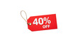 © MDShebJan - Red 40 percent OFF discount tag isolated shopping promotion