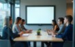 © li - Defocused board meeting background behind glass wall. High quality. High quality