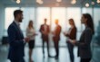 © fu - Business office with blurred people casual wear, with blurred bokeh background. High quality