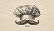© Tetiana - Chef Hat And Large Mustache: Featuring A Menu Card With A Variety Of Delicious Dishes For Your Dining Pleasure. Explore The Options.