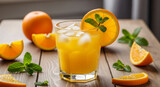 orange juice and oranges