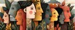 © Art_You - Diverse faces form a unified crowd in a vibrant nature-themed illustration