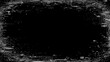 © hiten666 - Abstract glitch background with horizontal scan lines forming a distorted frame and dark copy space. Digital data stream error or visual noise.