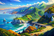 © Evan - Majestic Big Sur coastline with cliffs, blue Pacific Ocean, and winding scenic highway