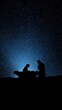 © Anca - A serene silhouette captures the essence of a holy night. ..Created with Generative AI, not depicting real subjects.